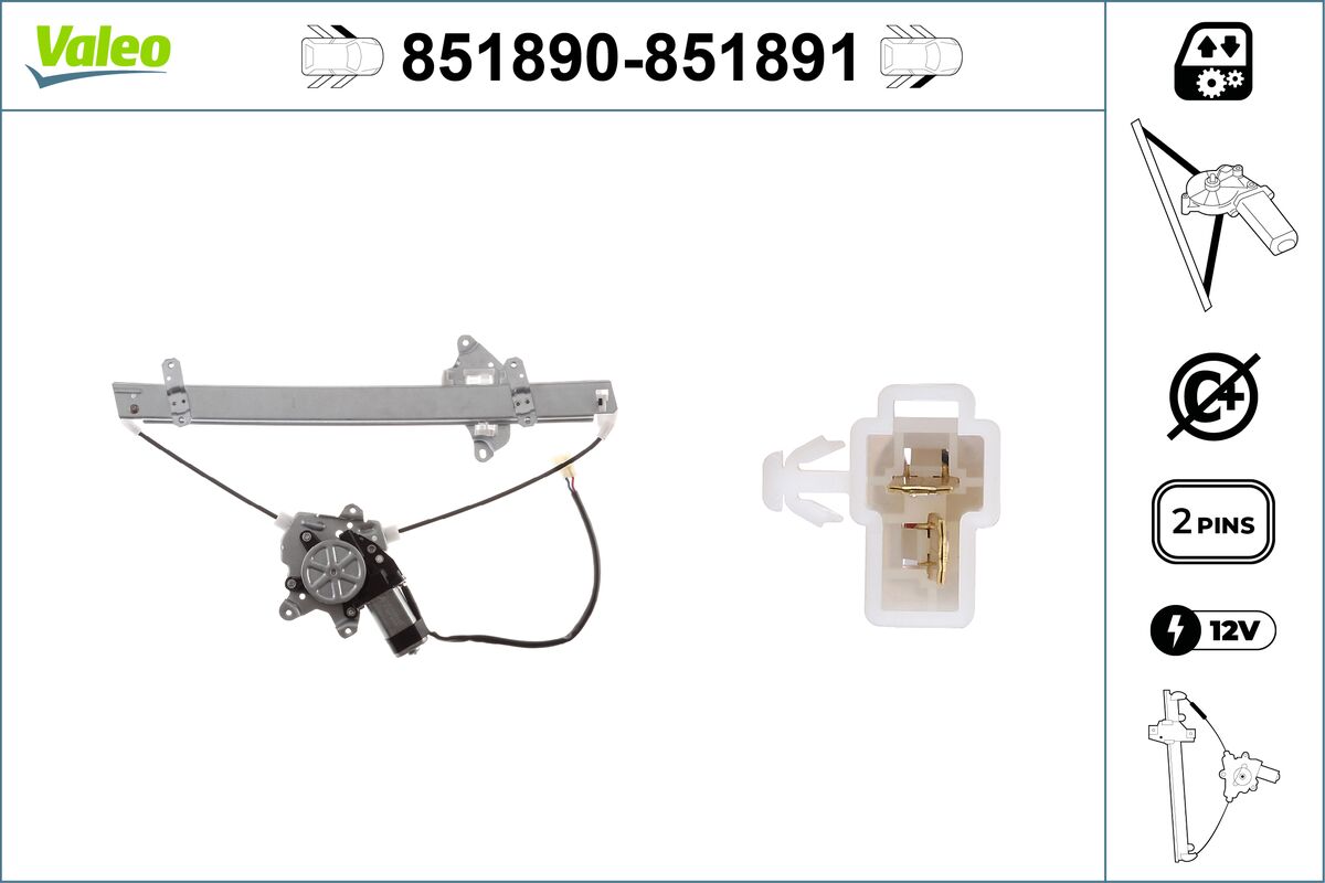 Window Regulator - 851890 VALEO